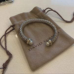 David Yurman pearl Cable bracelet